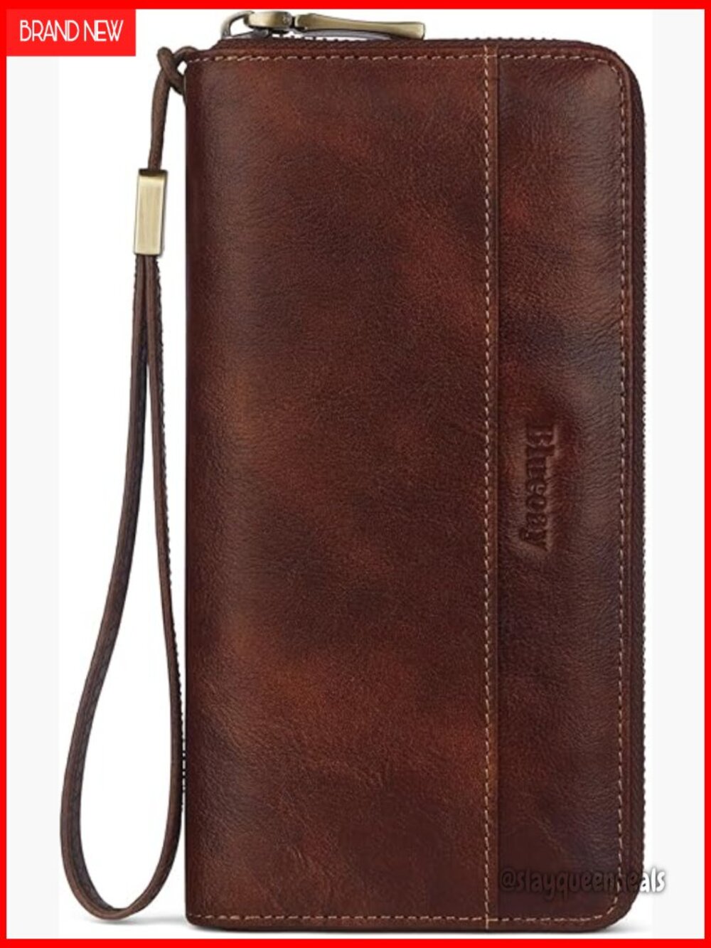 Real Leather Wristlet Wallet RFID Blocking Large Capacity Card Holder